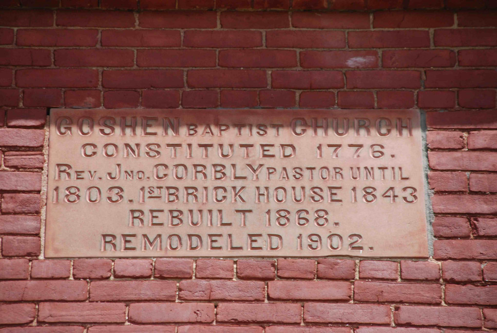Corbly memorial church-building dates